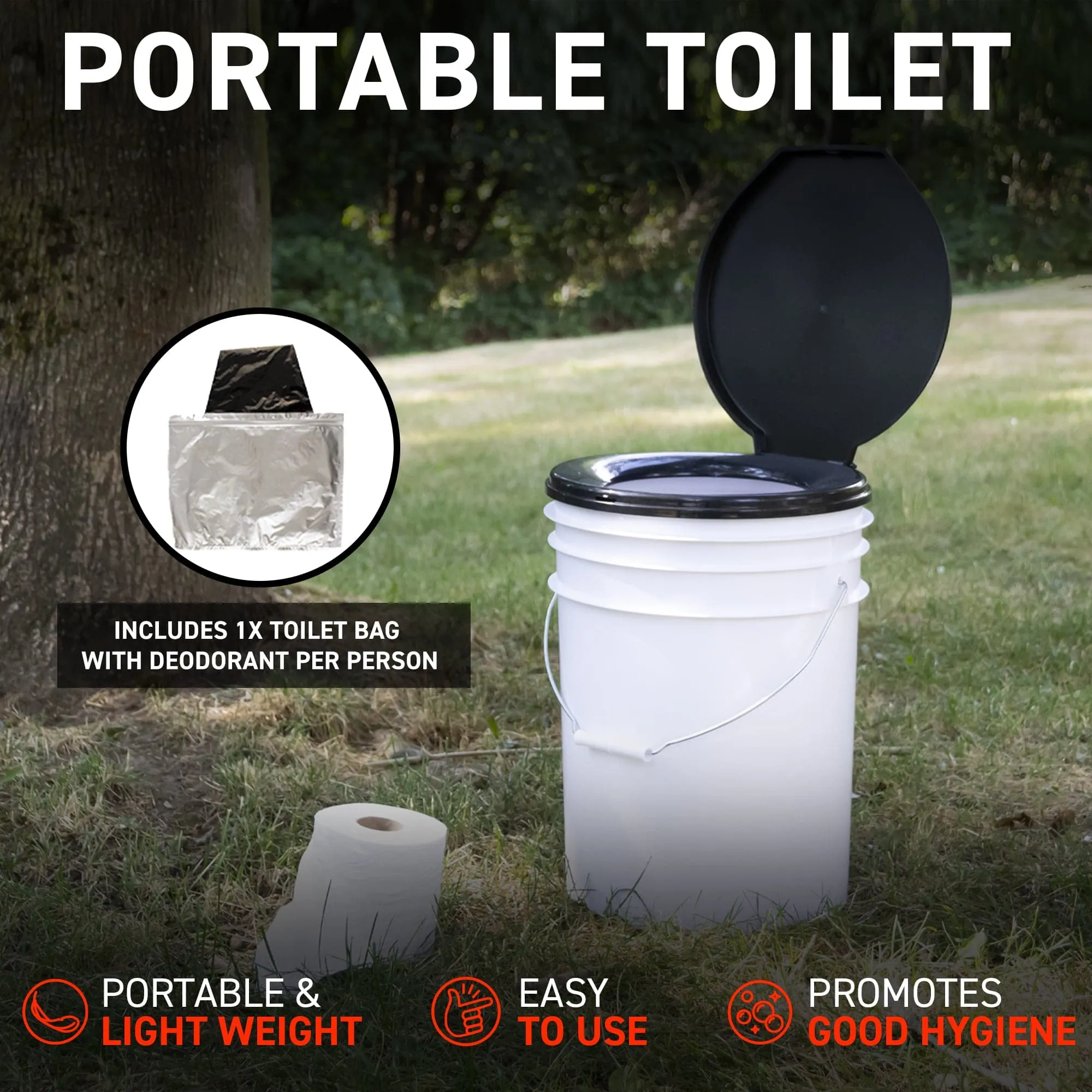 1 Person 72HRS Deluxe Toilet - Emergency Survival Kit