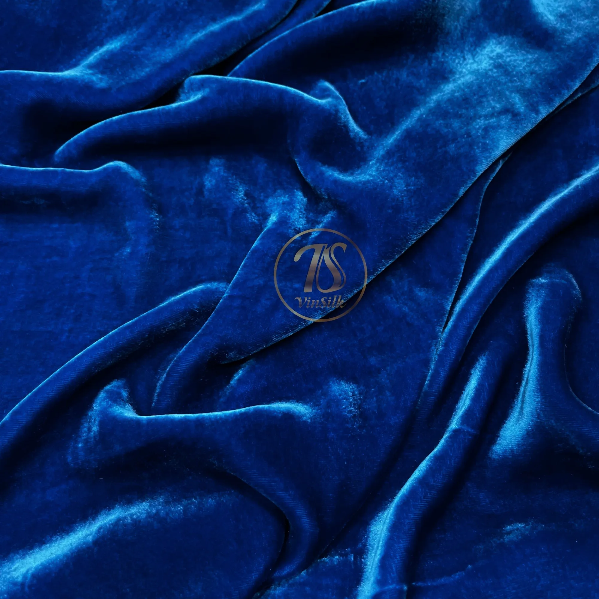 100% MULBERRY SILK VELVET fabric by the yard - Dress making - Blue silk velvet - Sewing clothes