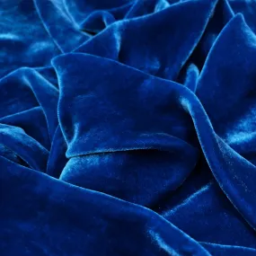 100% MULBERRY SILK VELVET fabric by the yard - Dress making - Blue silk velvet - Sewing clothes