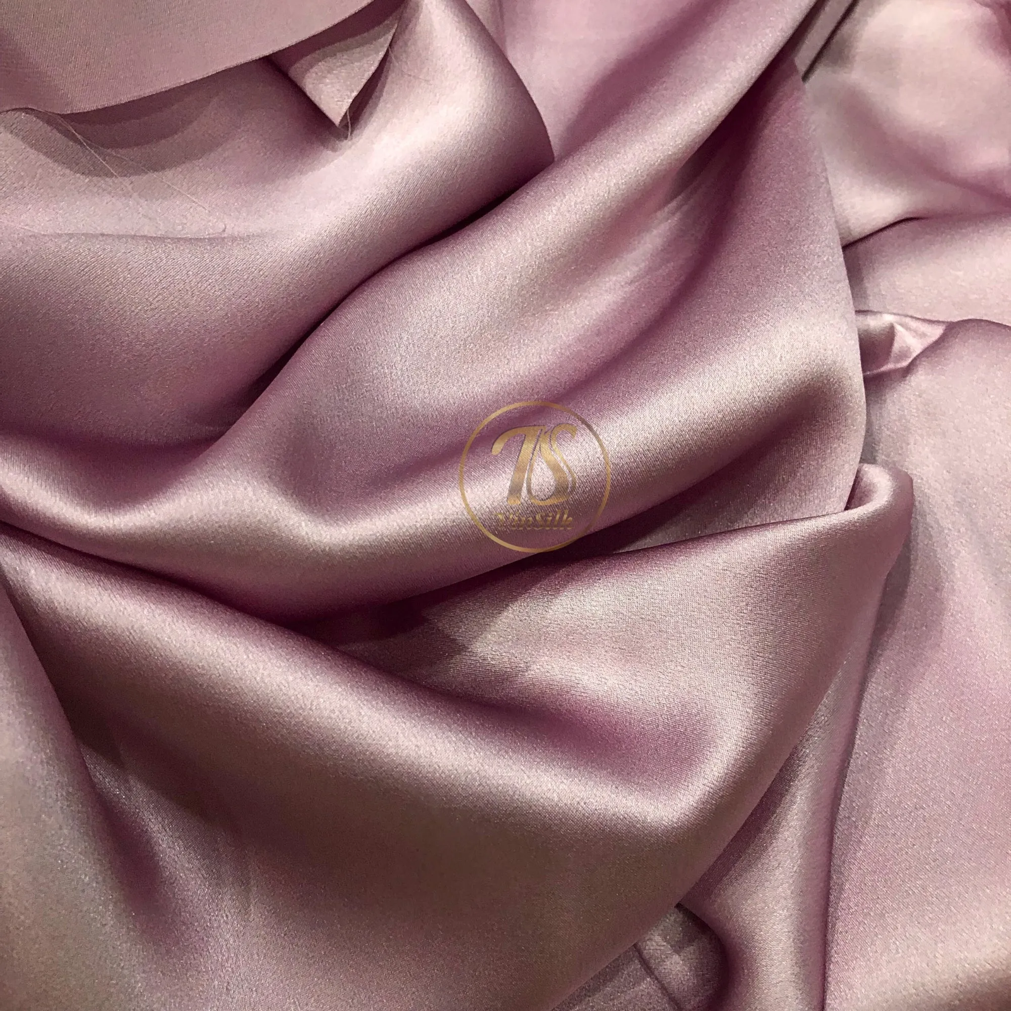 100% PURE MULBERRY SILK fabric by the yard – Satin silk fabric - Pink silk fabric – 19mm - Organic fiber - Wedding dress - Gift for women - Personalized gift