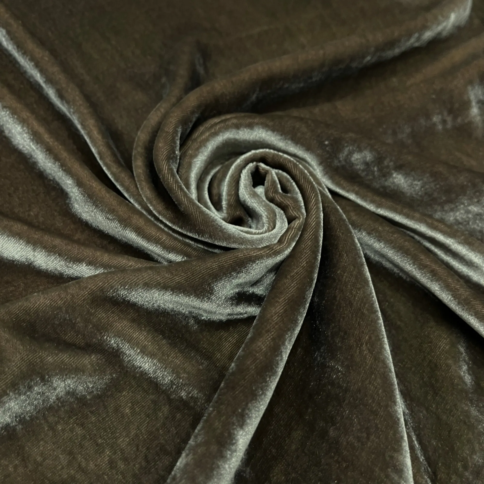 100% Pure Mulberry Silk Velvet Fabric - Luxury Silk Velvet - Silk for sewing - Brown silk velvet