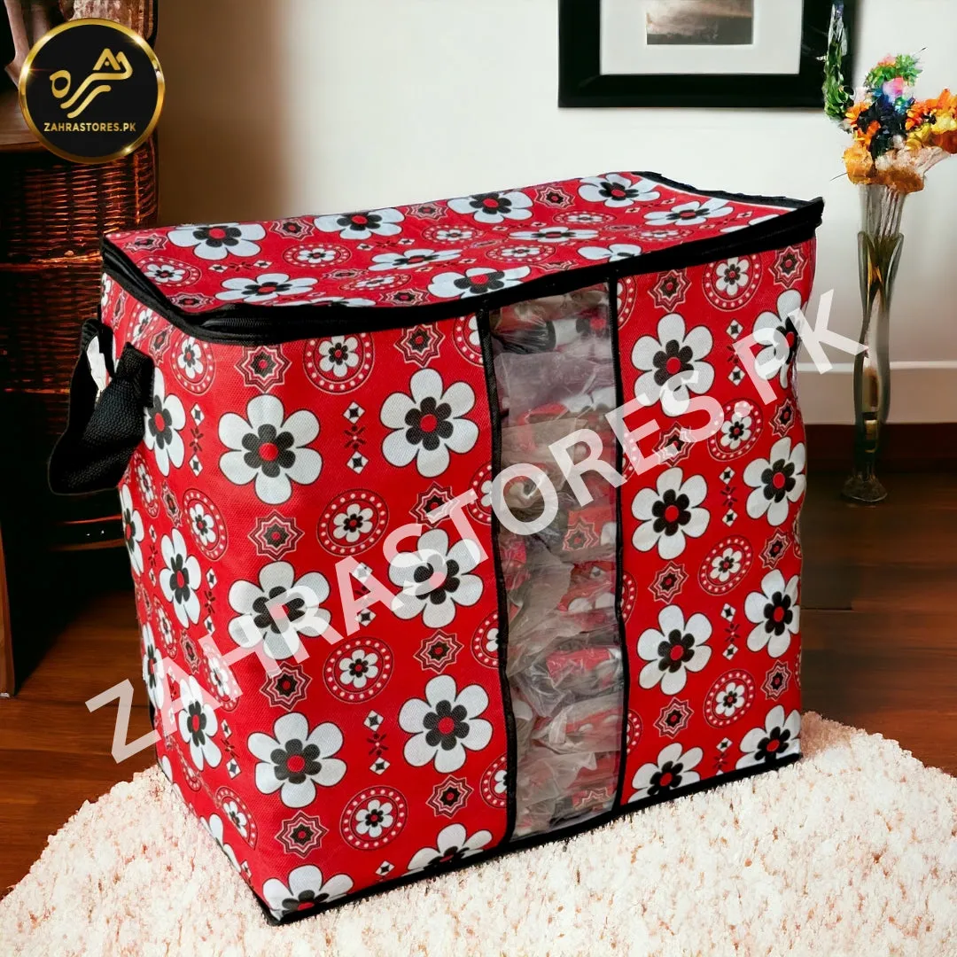 110GSM Cloth Storage Bag 1 Pc (Ajrak)