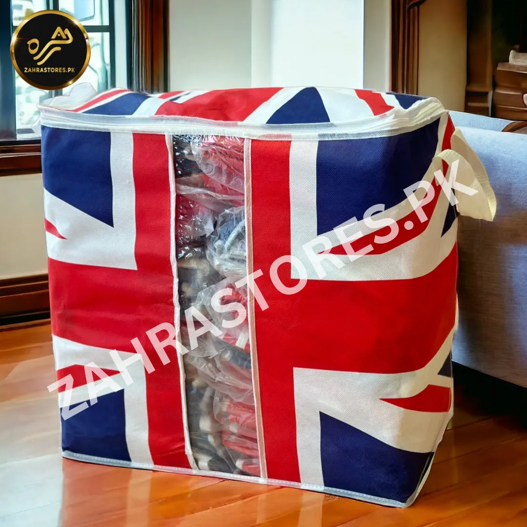 110GSM Cloth Storage Bag 1 Pc (UK Flag)