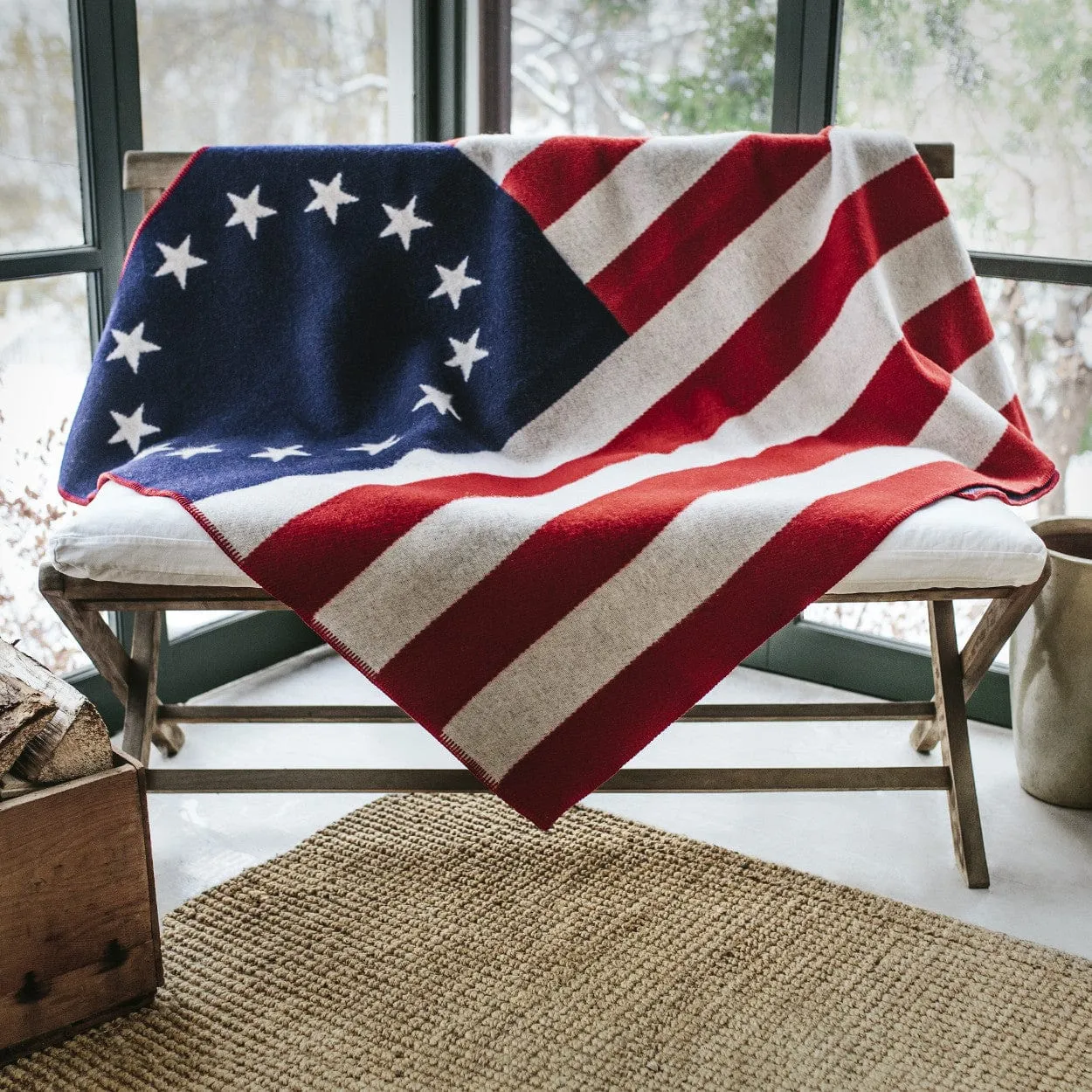 1776 Flag Wool Throw - Betsy Ross