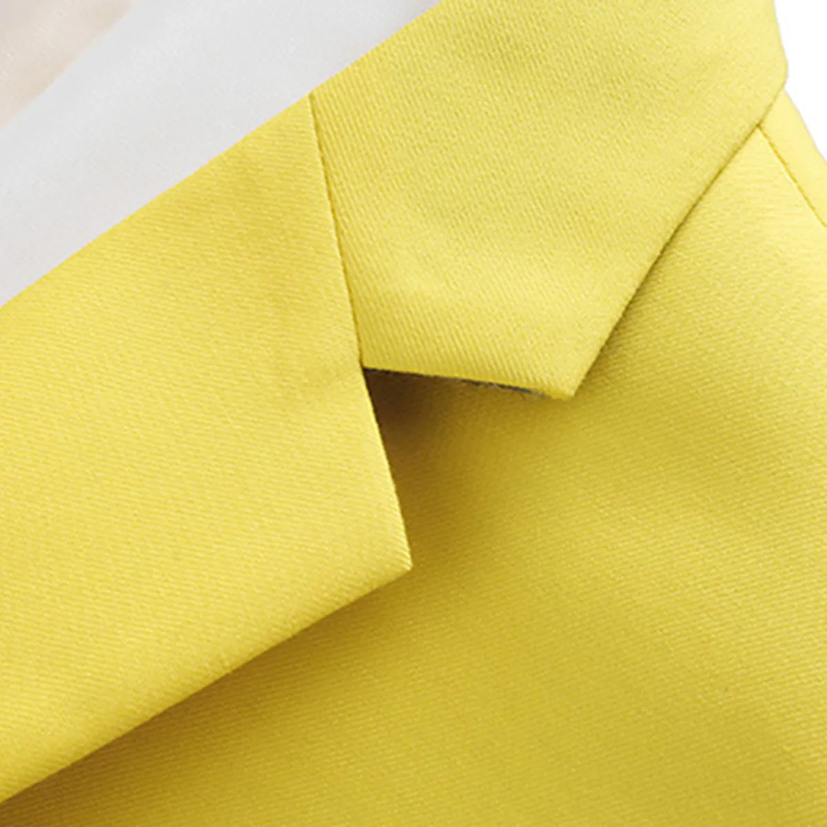 2-Piece Slim Fit Simple Designed Yellow Suit