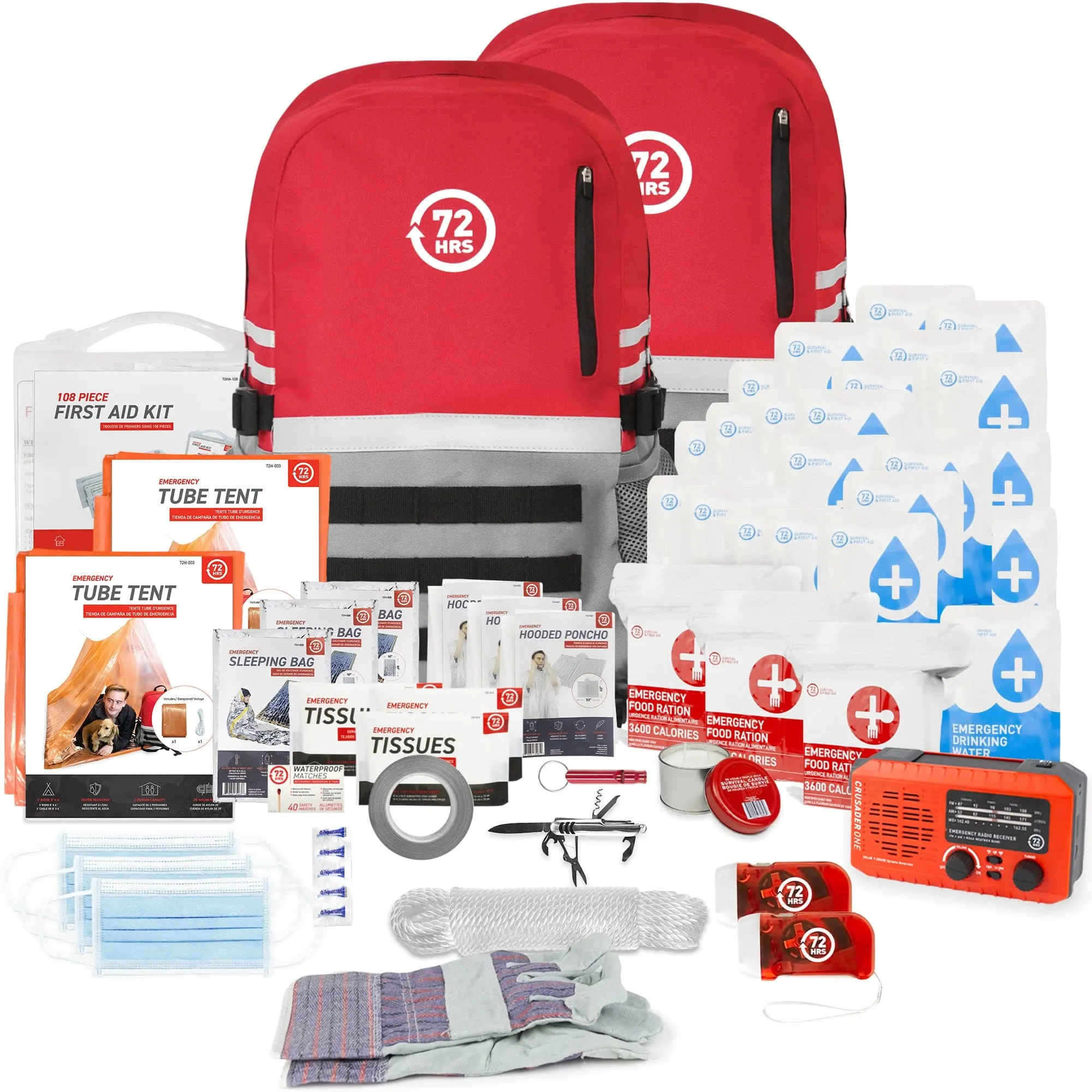 3 Person 72HRS Deluxe Backpack - Emergency Survival Kit