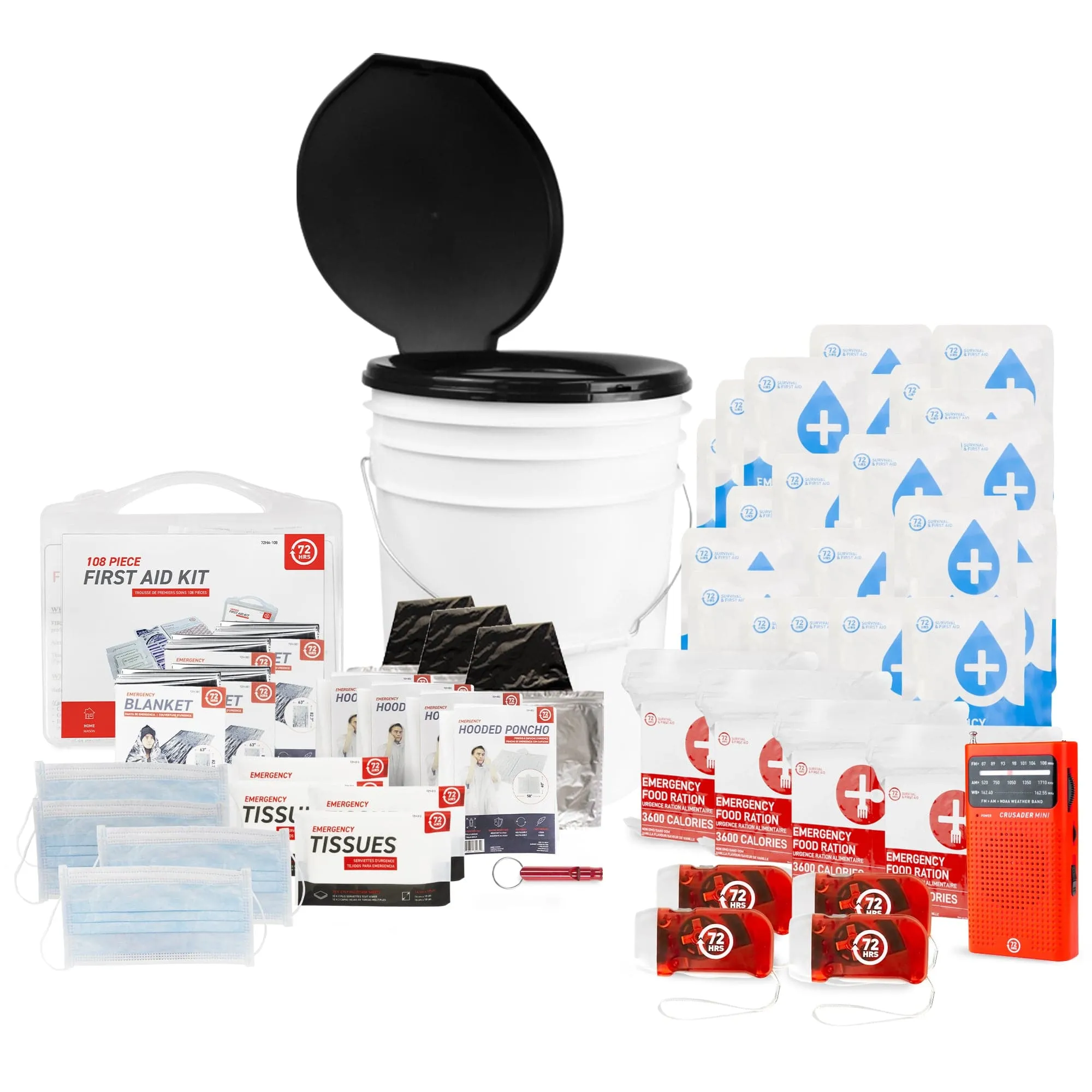 4 Person 72HRS Essential Toilet - Emergency Survival Kit