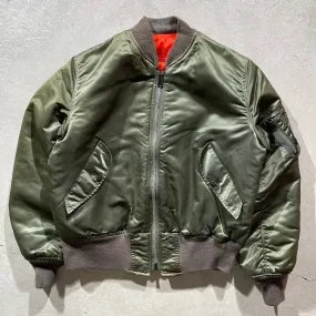 70s Army Green MA-1 Bomber Jacket- M