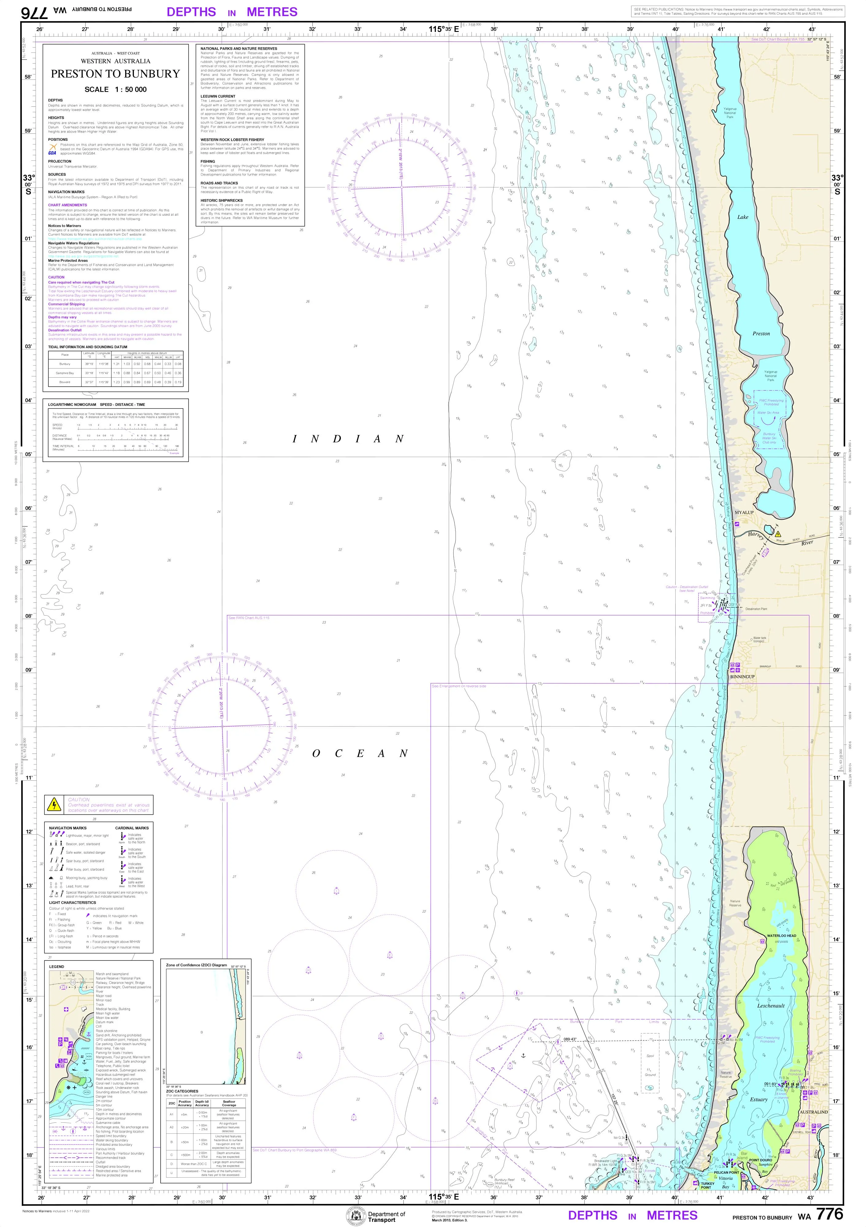 776 - Preston to Bunbury DPI Chart