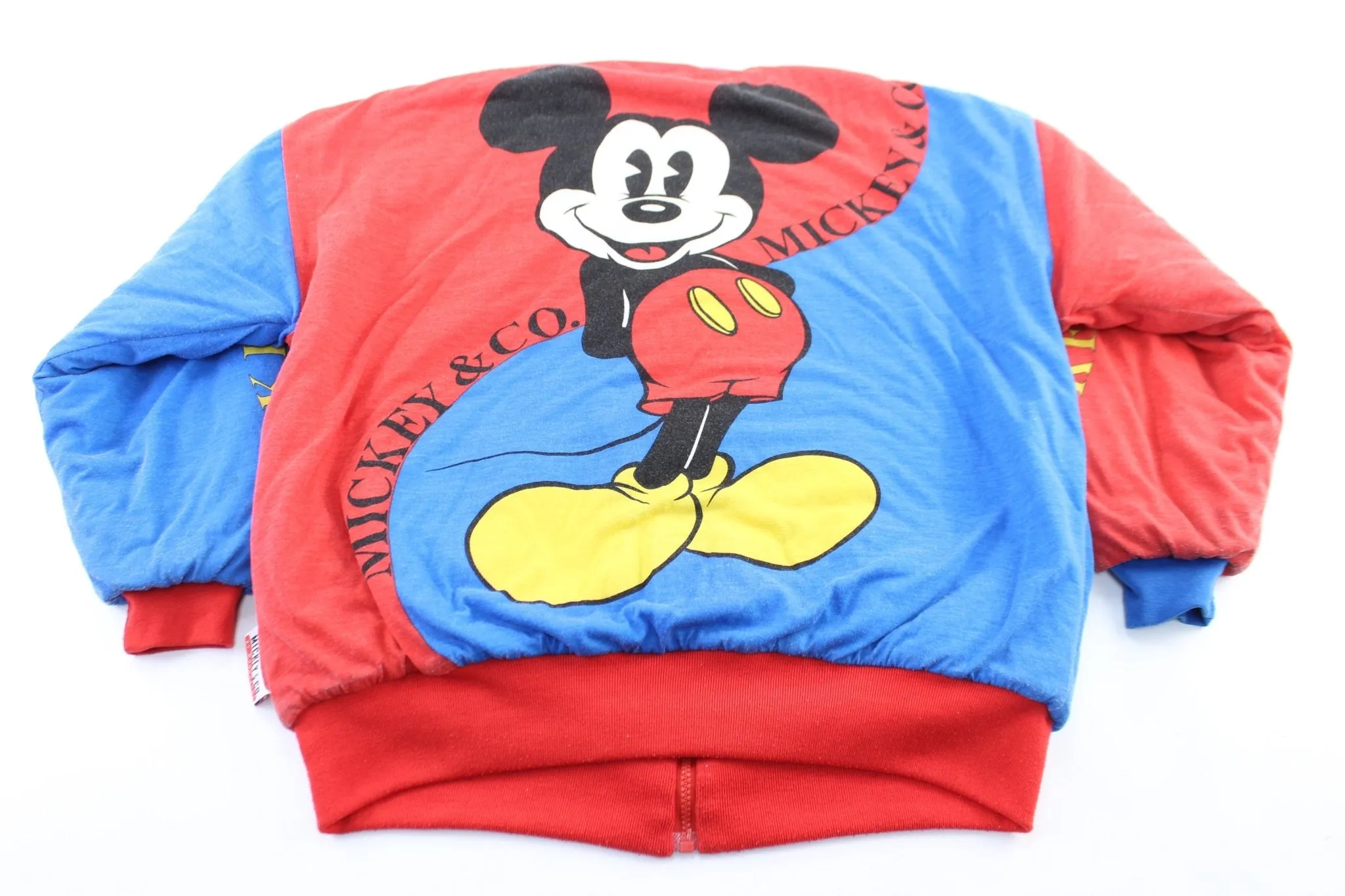 90's Mickey & Co. Reversible Bomber Zip Up Jacket