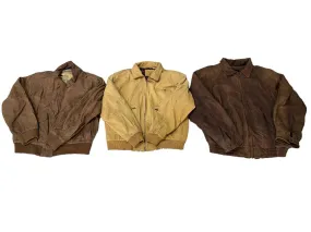 90s Vintage Suede Bomber Jackets Mixed - 09 Pcs