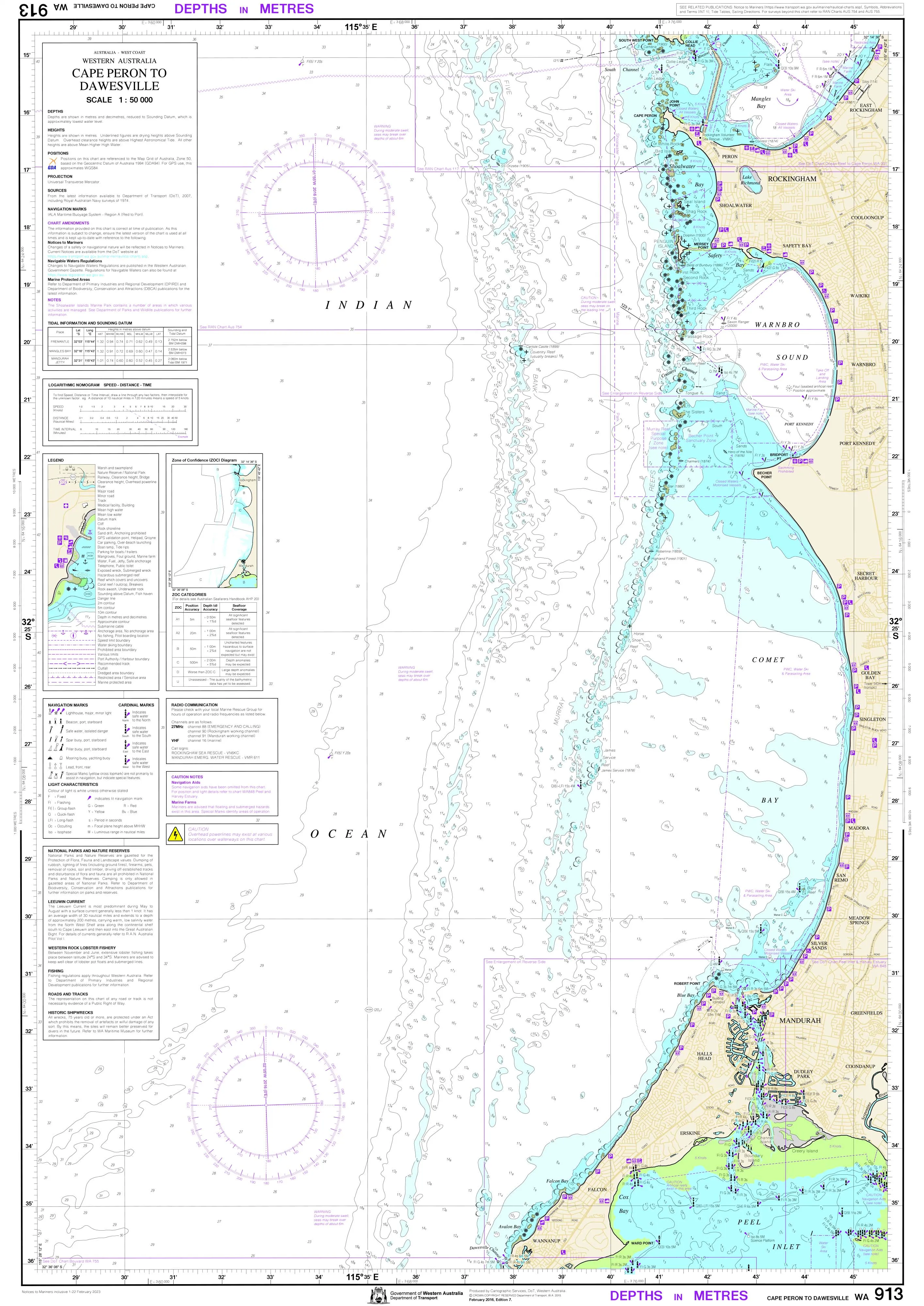 913 - Cape Peron to Dawesville DPI Chart (2023)