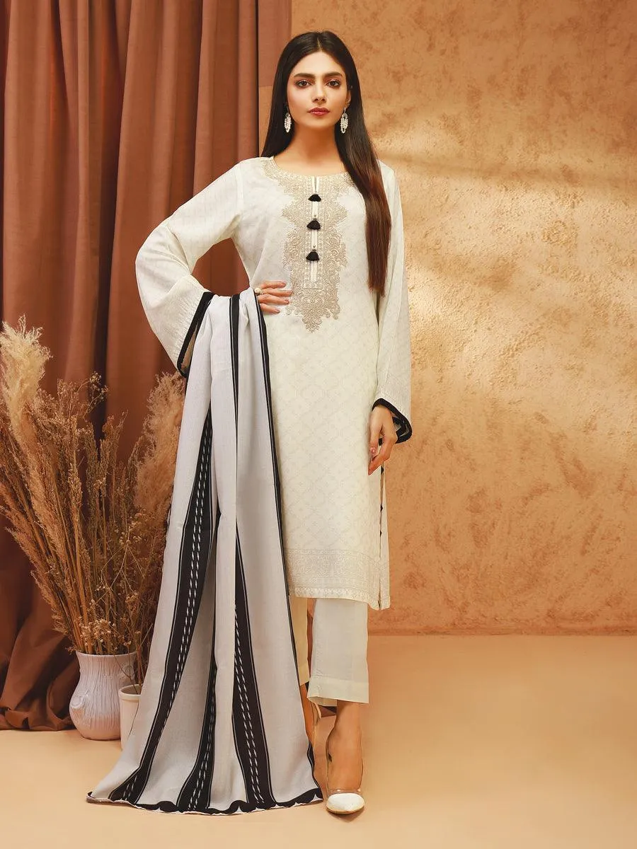 ACE Galleria Digital Embroidered Unstitched 3pc Viscose Suit ACE 12207