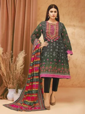 ACE Galleria Digital Embroidered Unstitched 3pc Viscose Suit ACE 12208