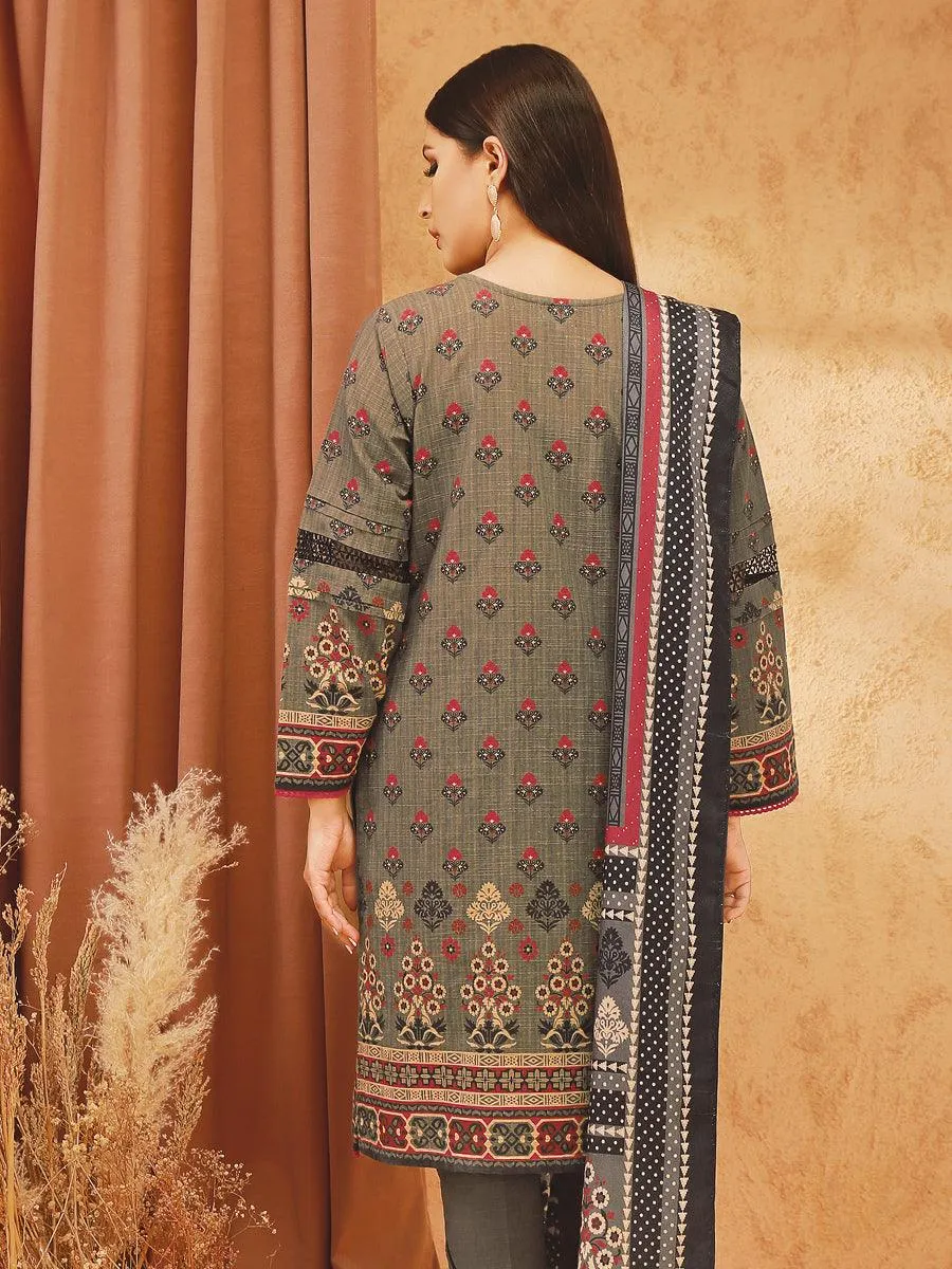 ACE Galleria Digital Embroidered Unstitched 3pc Viscose Suit ACE 12210