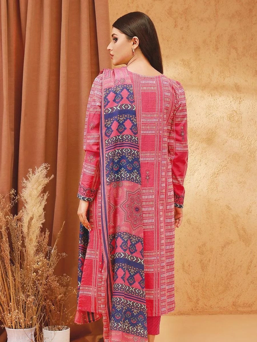 ACE Galleria Digital Embroidered Unstitched 3pc Viscose Suit ACE 12212