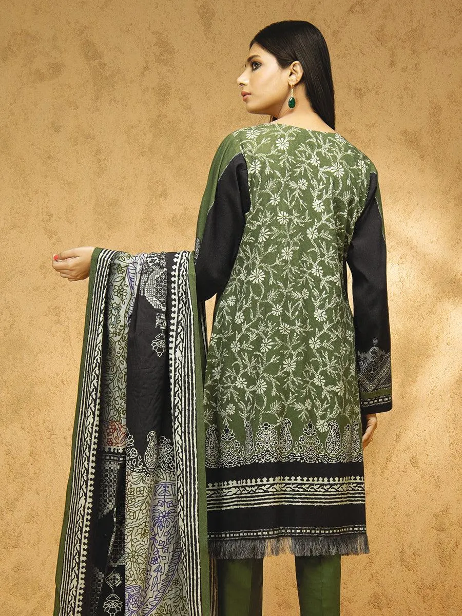 ACE Galleria Digital Embroidered Unstitched 3pc Viscose Suit ACE 12224