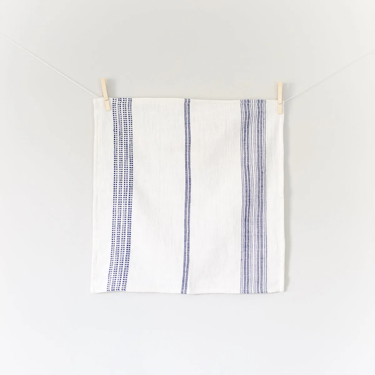 Aden Napkins in Natural And Navy, Set of 4