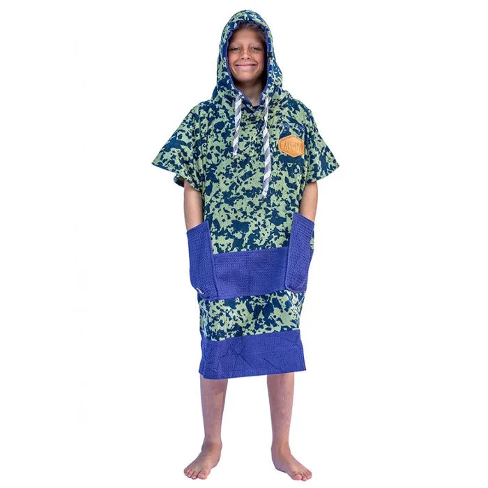 All-In Junior V Poncho Camo Navy Surf Poncho