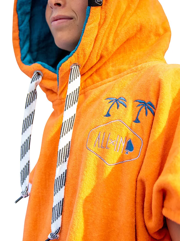 All-In Junior V Poncho Tiger Orange Surf Poncho