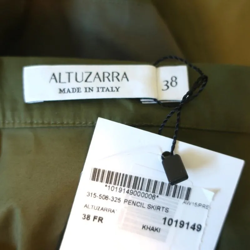 Altuzarra Military Pencil Skirt Kent Army Green Size 38 NEW