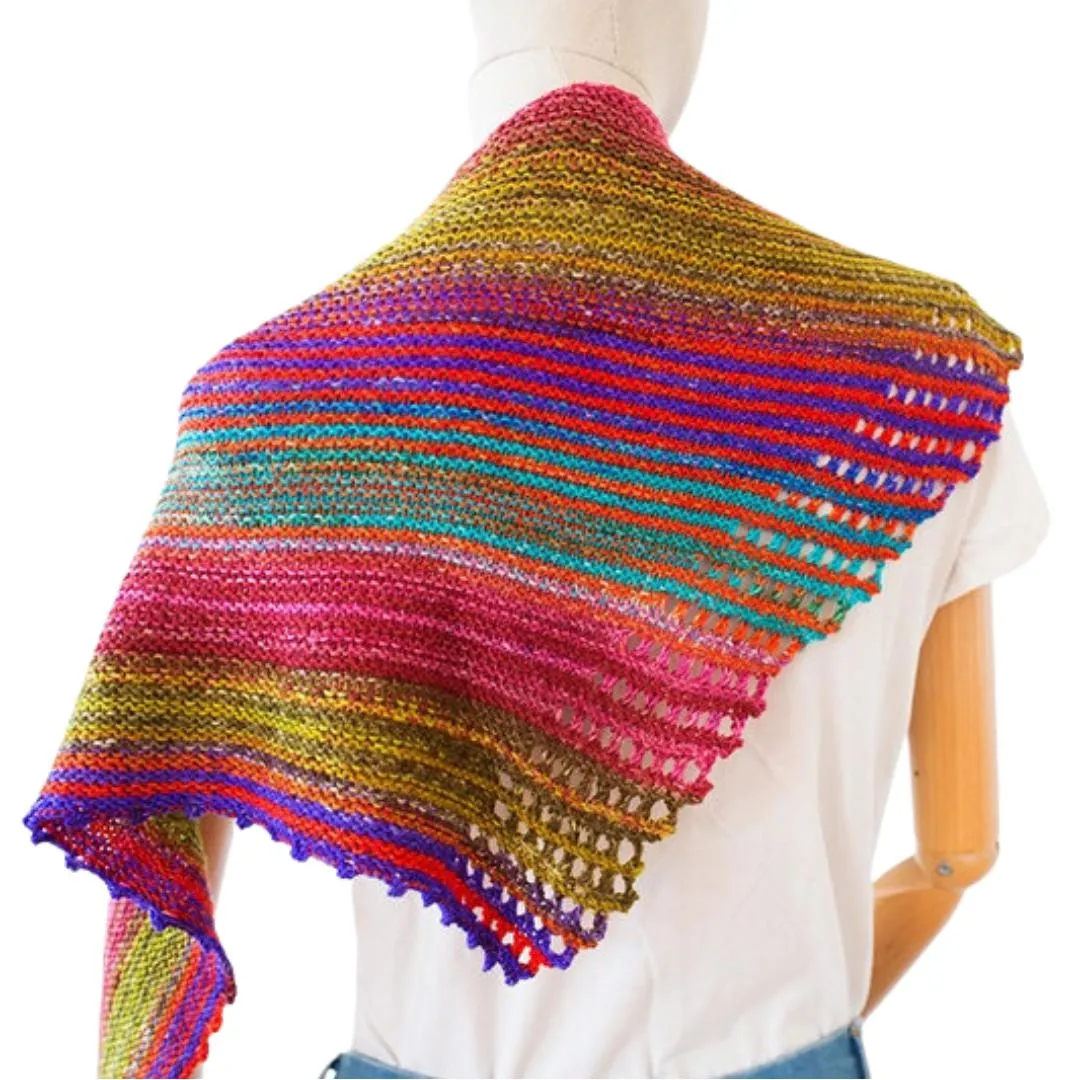 Anica Shawl Kit | Yarn Art Using Garter Stitch