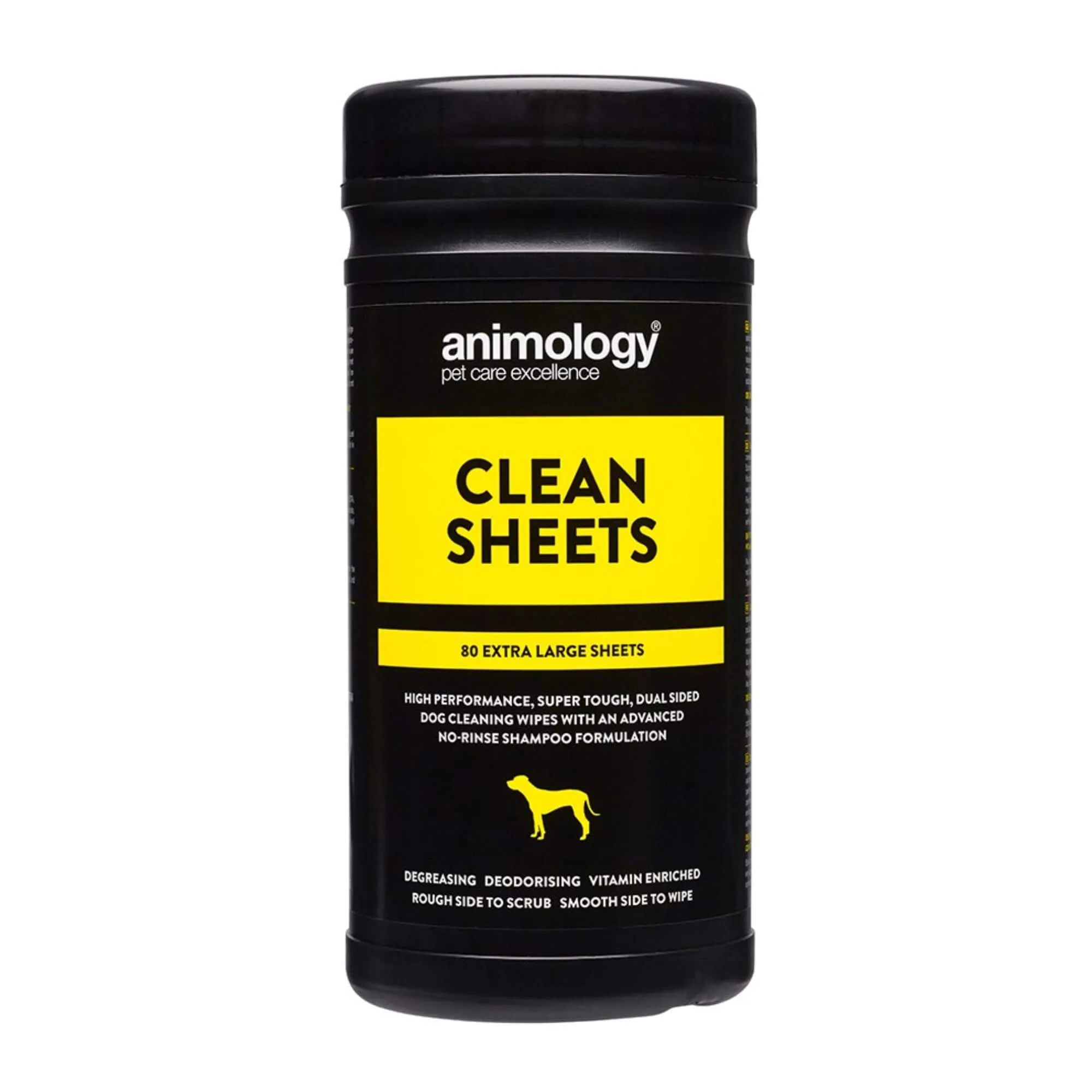 Animology Clean Sheets Large Dog Wipes 6 x 80 Sheet Pack