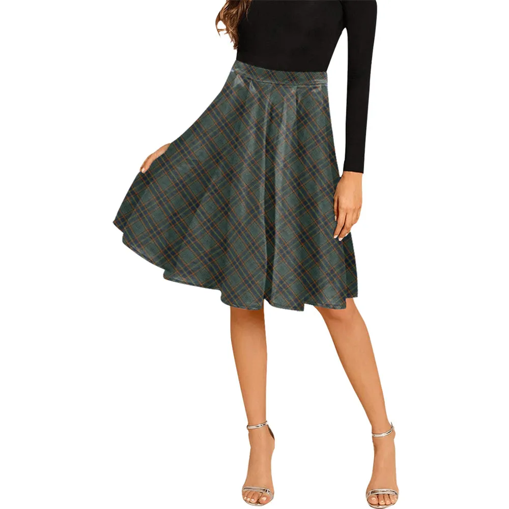 Antrim County Ireland Tartan Melete Pleated Midi Skirt