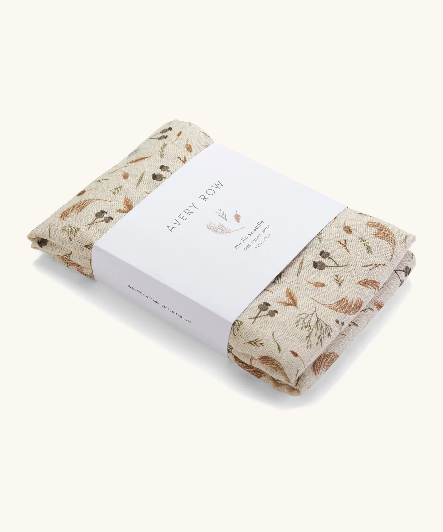 Avery Row Baby Muslin Swaddle - Grasslands