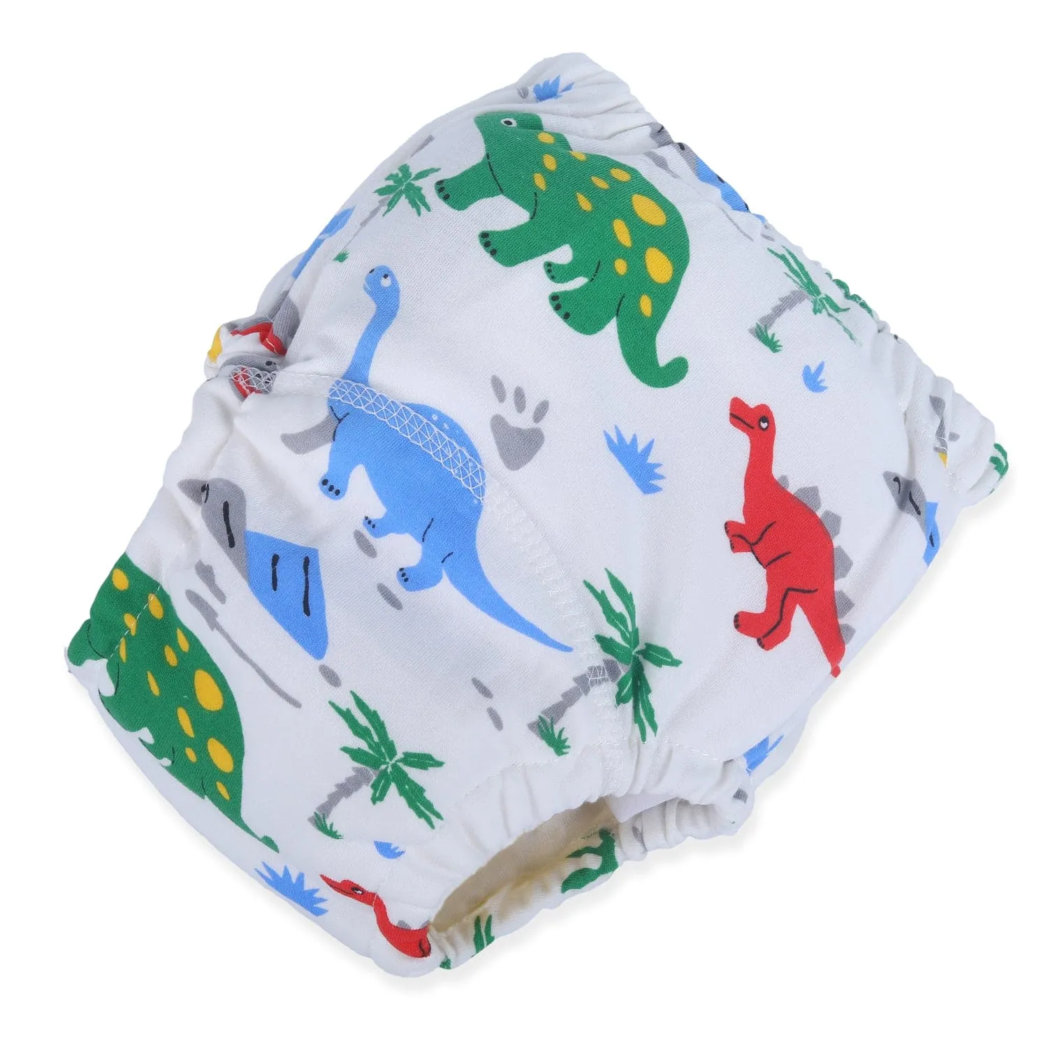 Baby Moo Dinosour Reusable Cloth Training Pants Diaper Panty - Multicolour