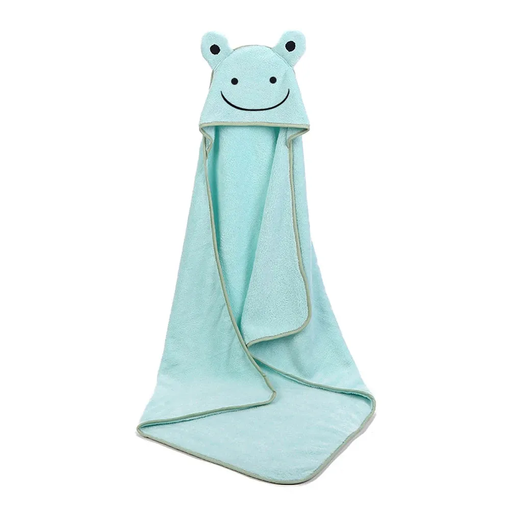 Baby Poncho Bath Towel  Toalla Velvet 90*90cm Fleece Hood Infant Towels Blanket Newborn Baby Hooded Towel Infant Babies Spa