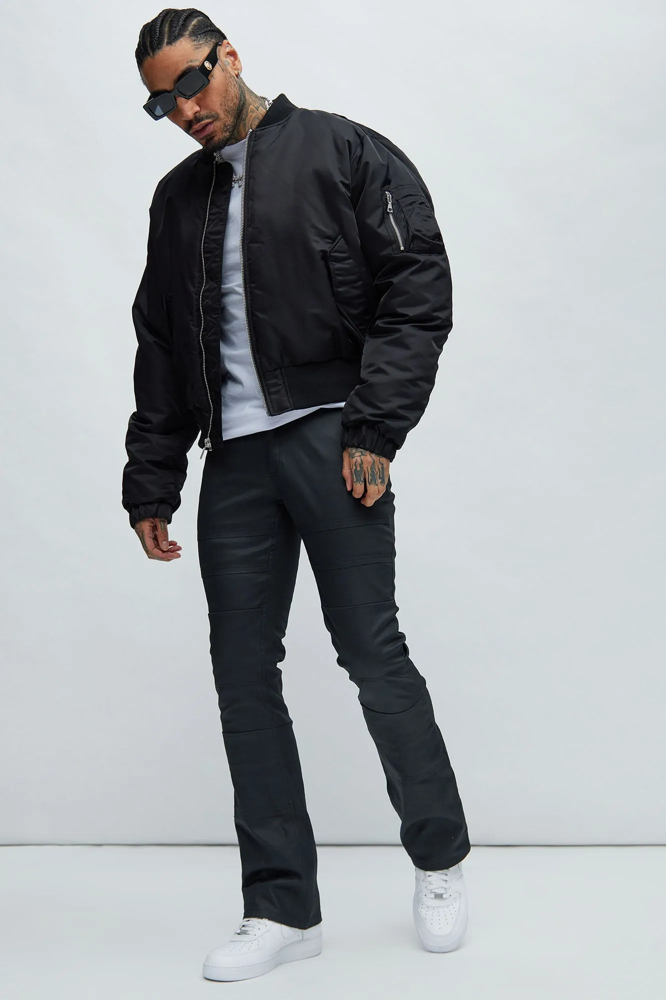 Been Real Nylon Bomber Jacket - Black