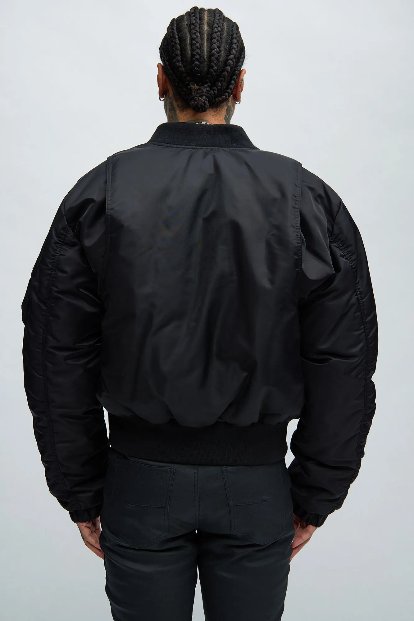 Been Real Nylon Bomber Jacket - Black