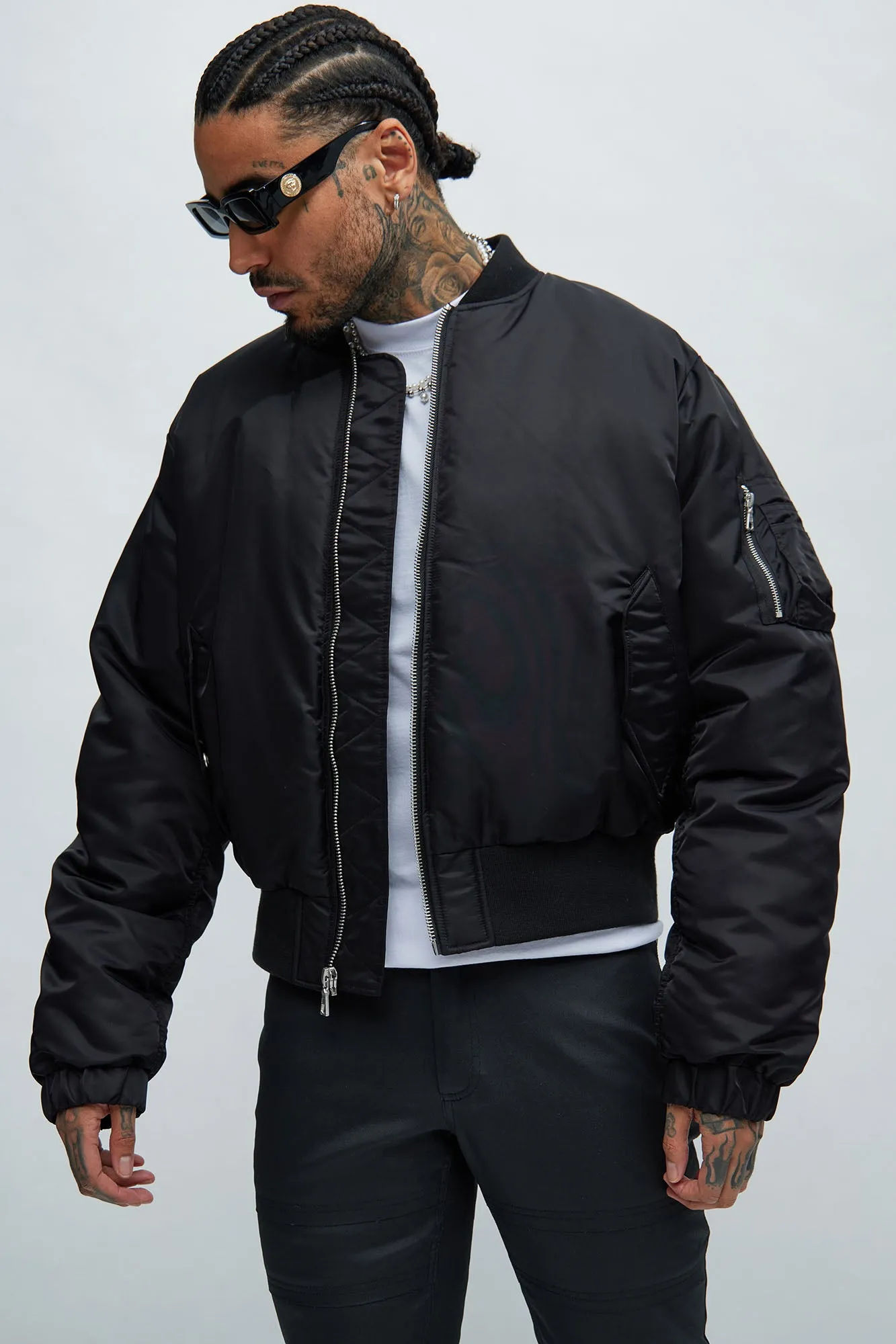 Been Real Nylon Bomber Jacket - Black