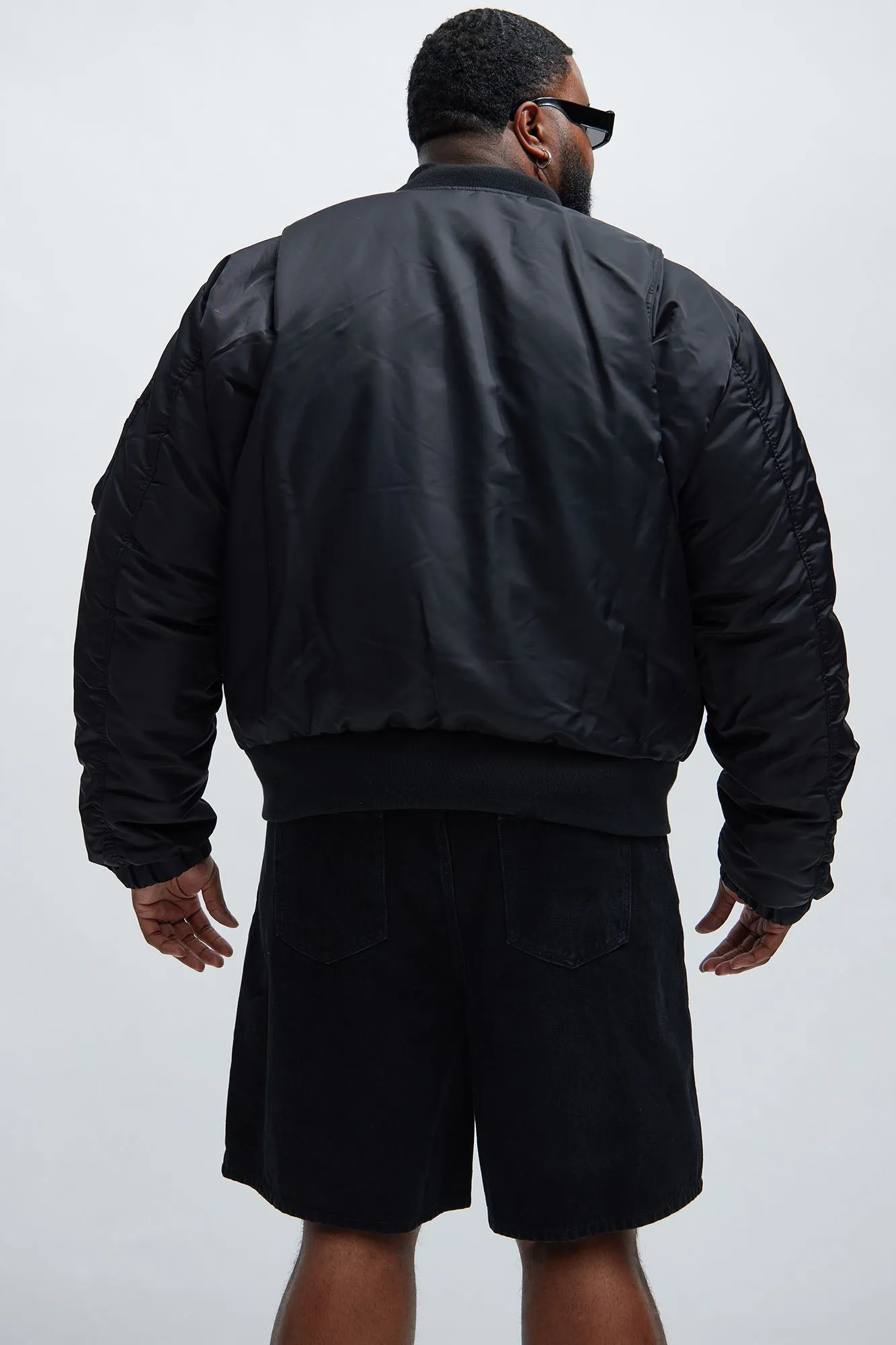 Been Real Nylon Bomber Jacket - Black