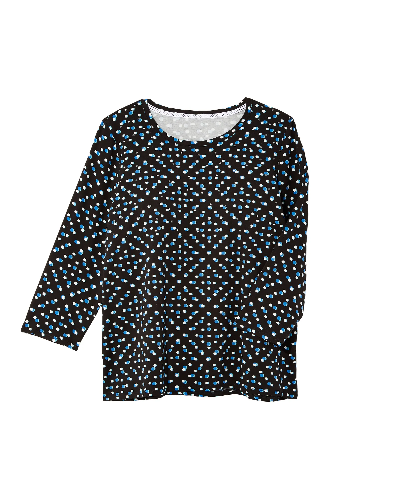 Bianka Embellished Top | Black / Royal Blue