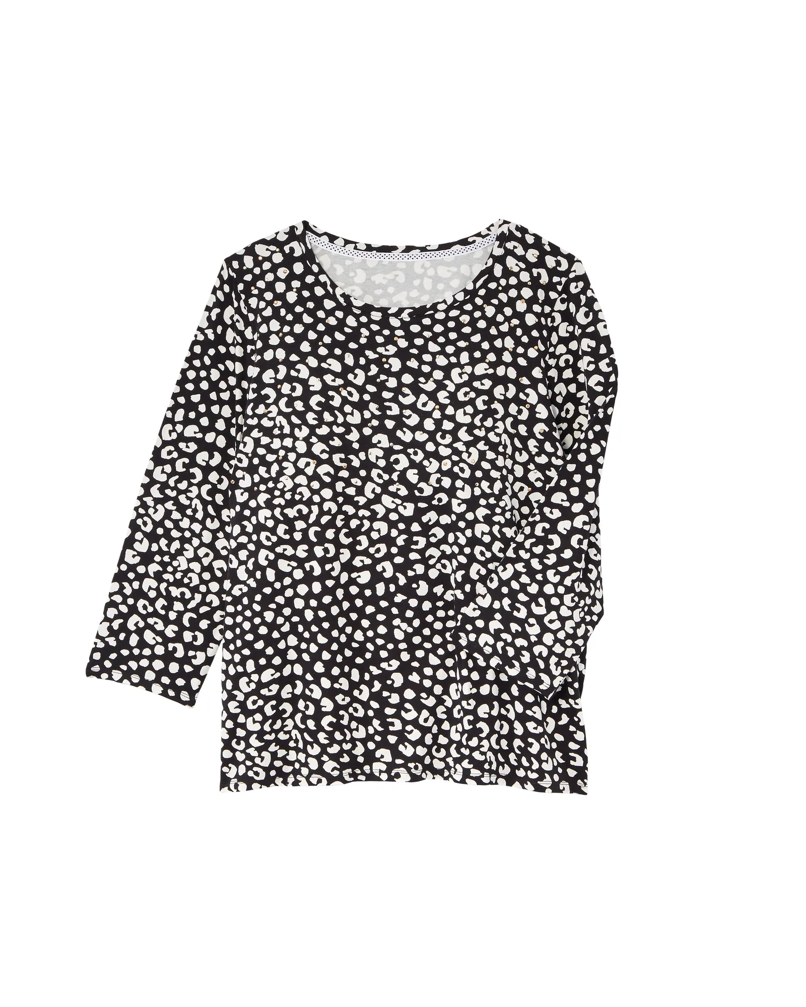 Bianka Embellished Top | Black / White