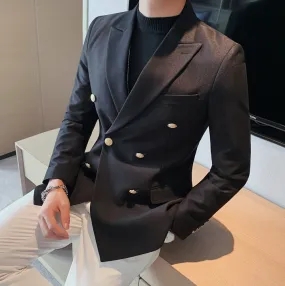 Black Double Breasted One Piece Blazer