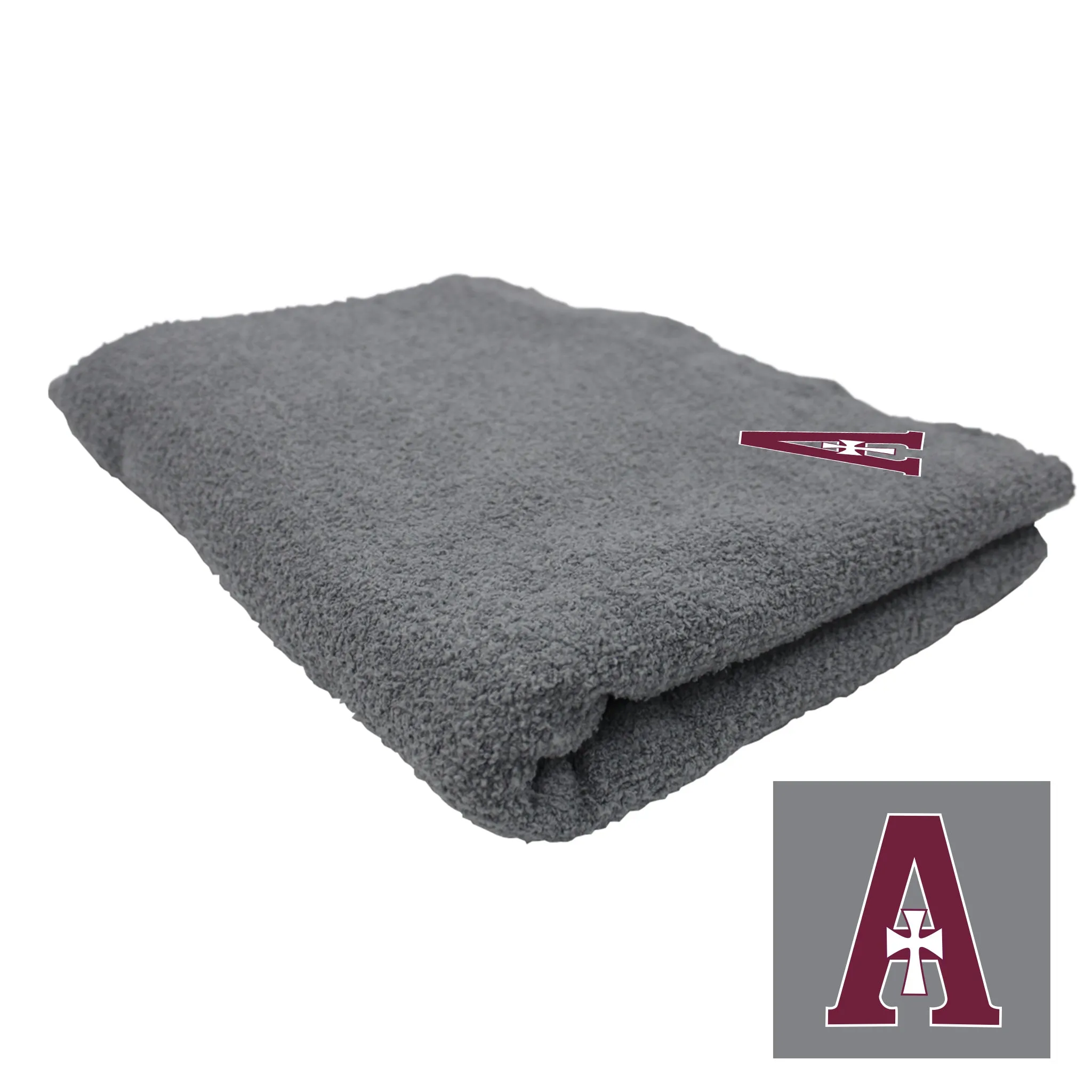 Blanket - Sweet Dreams Plush - Grey - A Logo