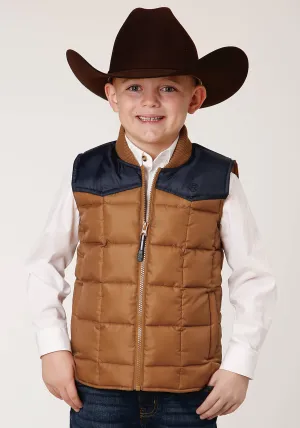 BOYS  QUILTED POLYFILLED VEST POLY FILLED WESTERN VEST