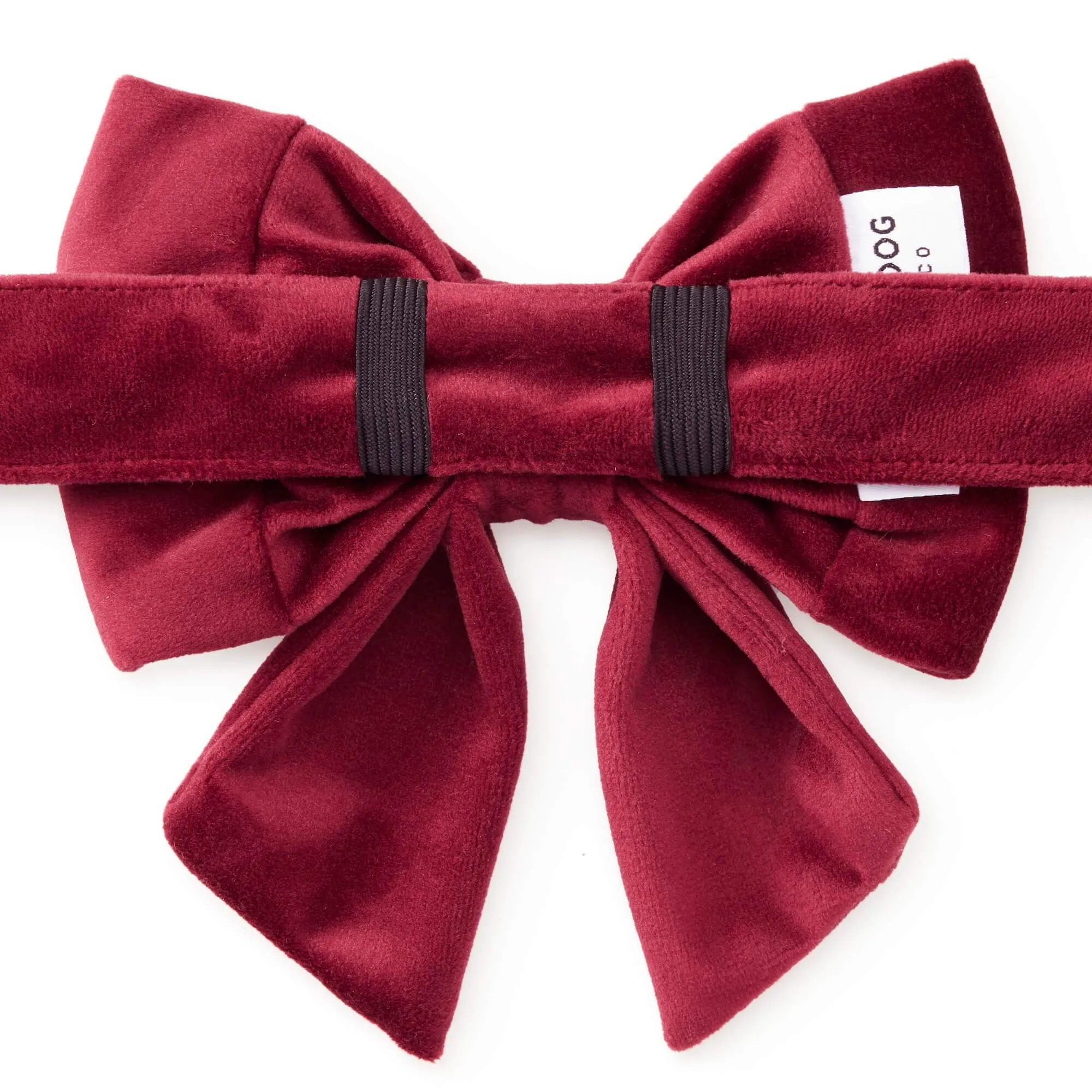 Burgundy Velvet Lady Bow Collar