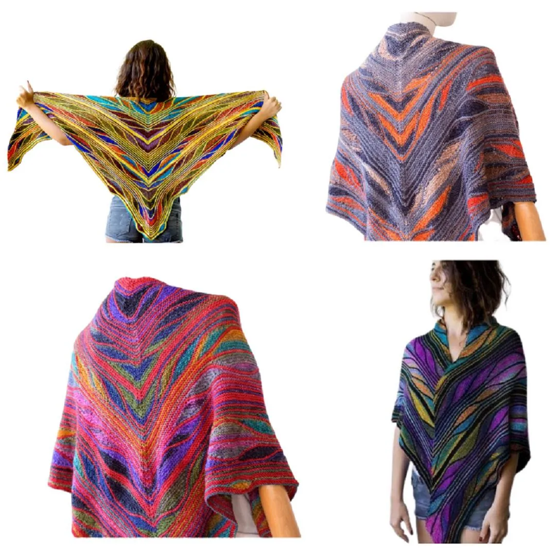 Butterfly Papillon Shawl Kit | Yarn Art Using Elegant Short Rows