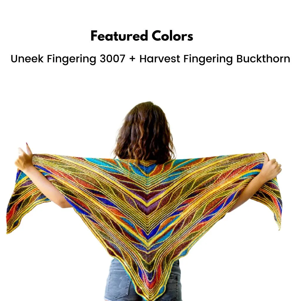 Butterfly Papillon Shawl Kit | Yarn Art Using Elegant Short Rows