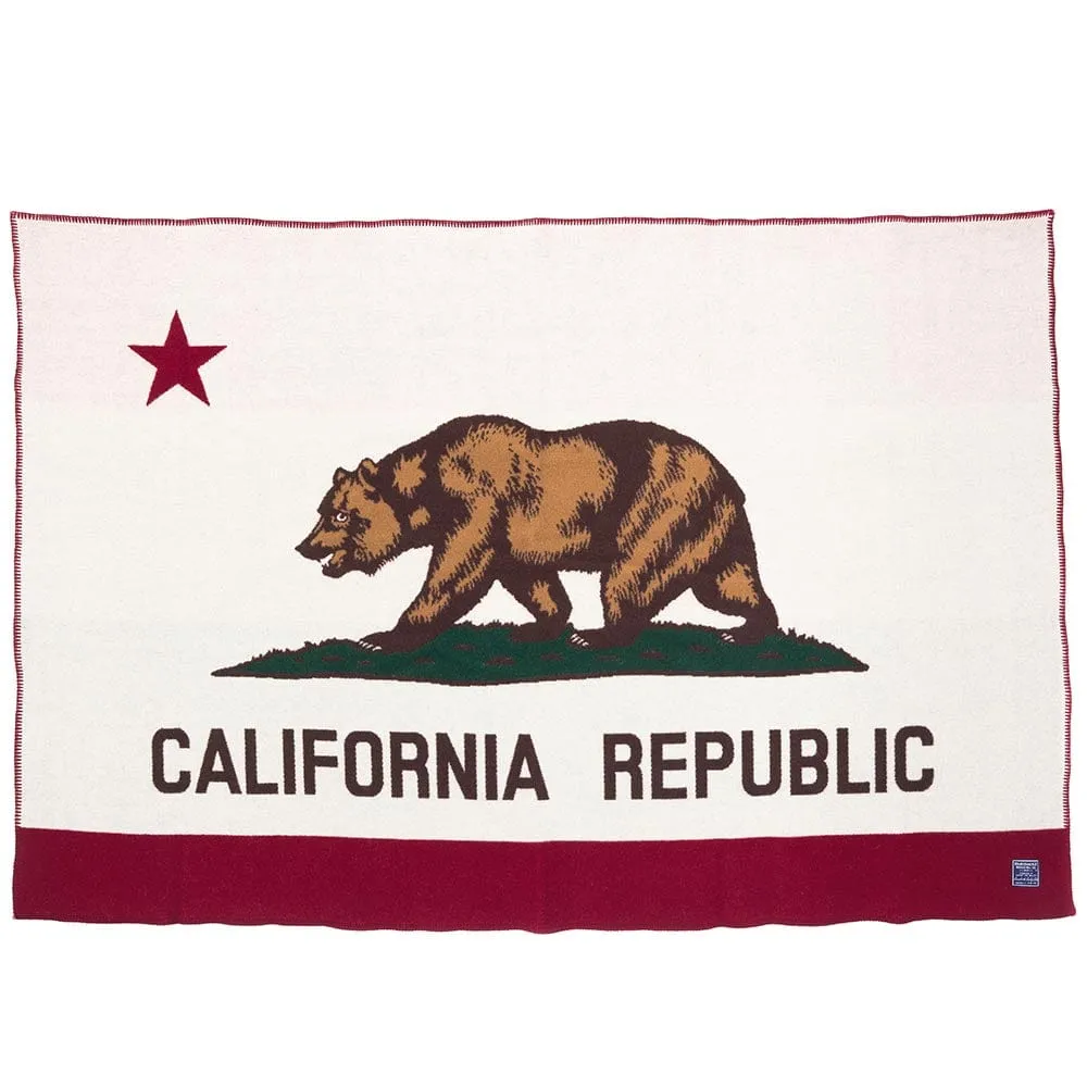 California Flag Wool Throw