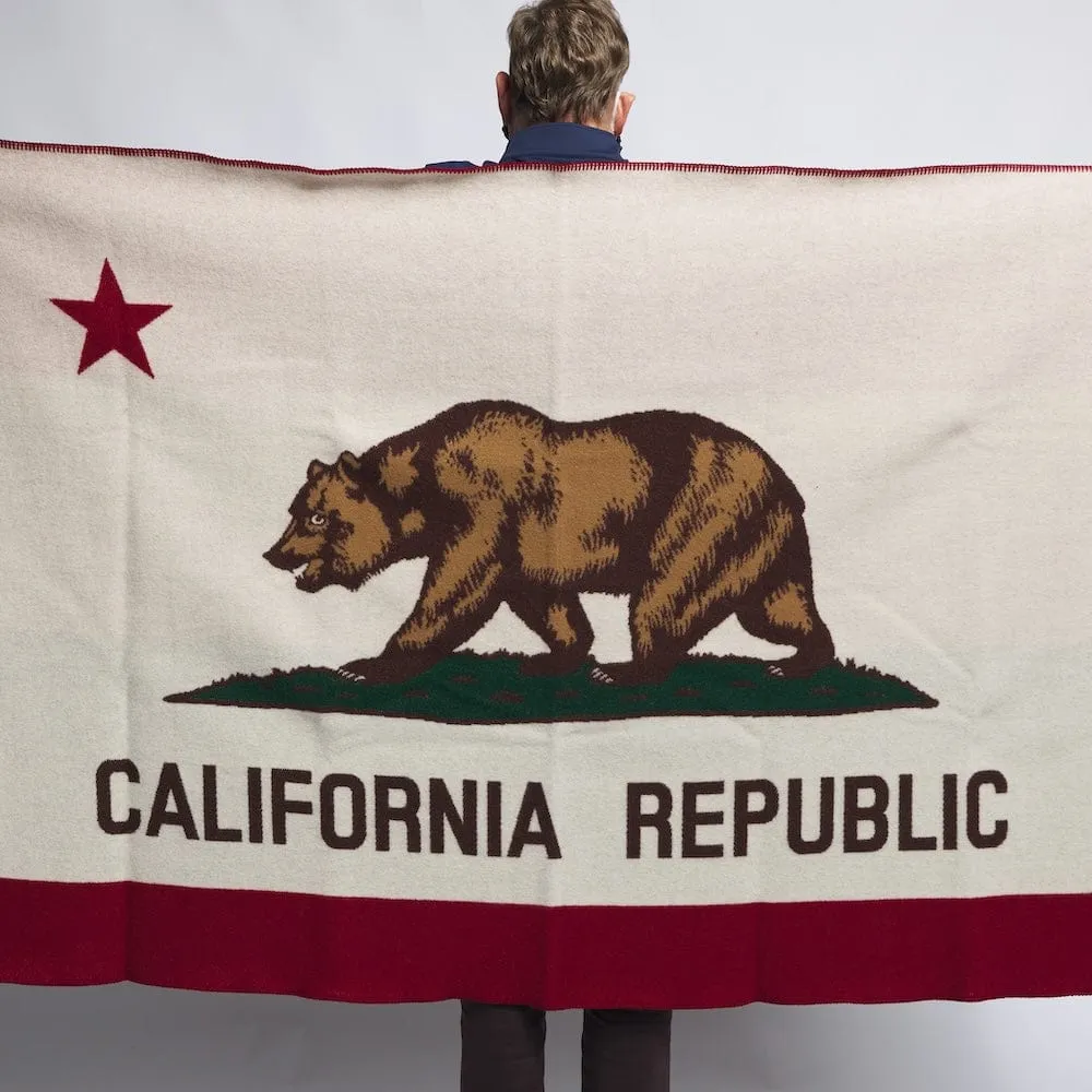 California Flag Wool Throw