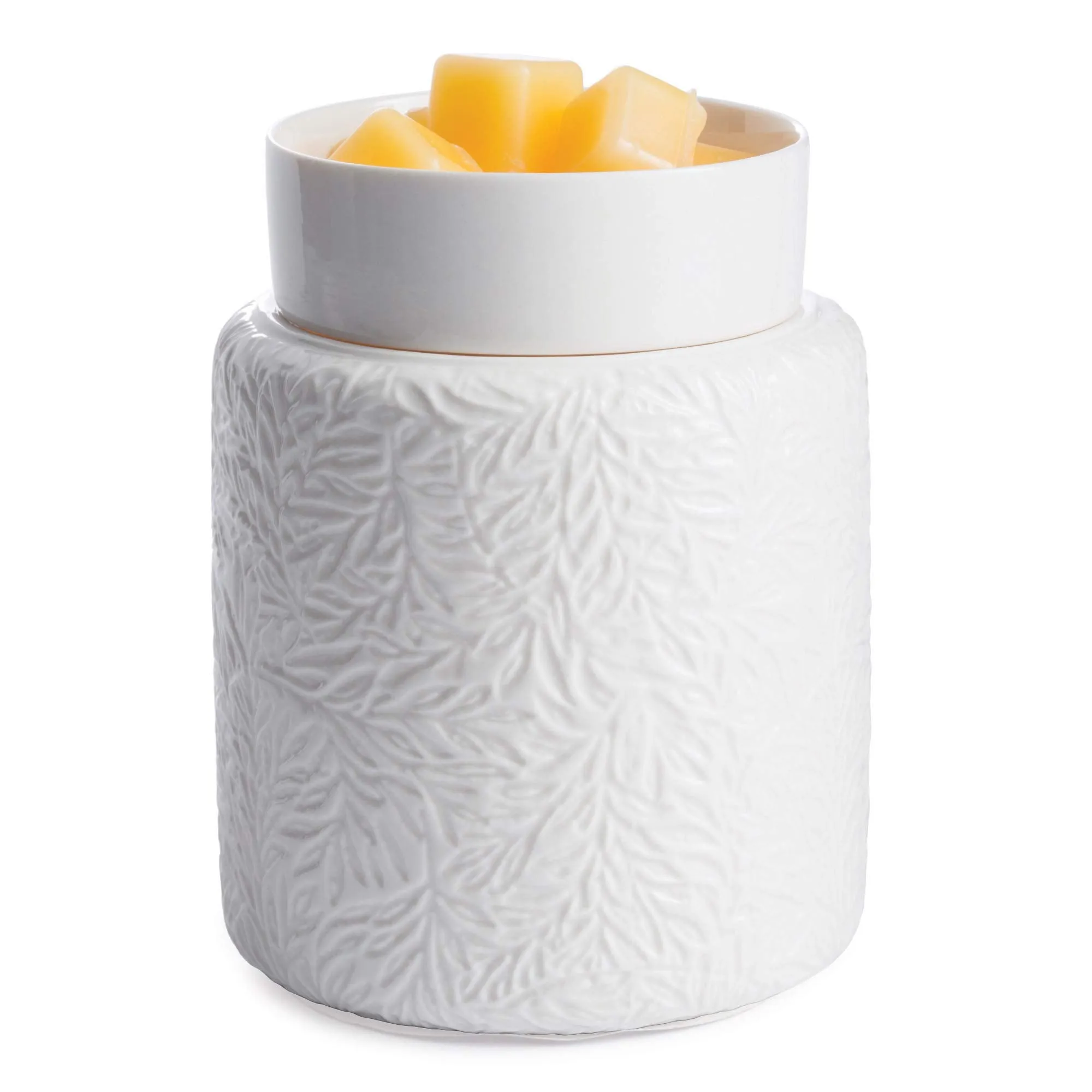 CANDLE WARMERS ETC. White Botanical Porcelain