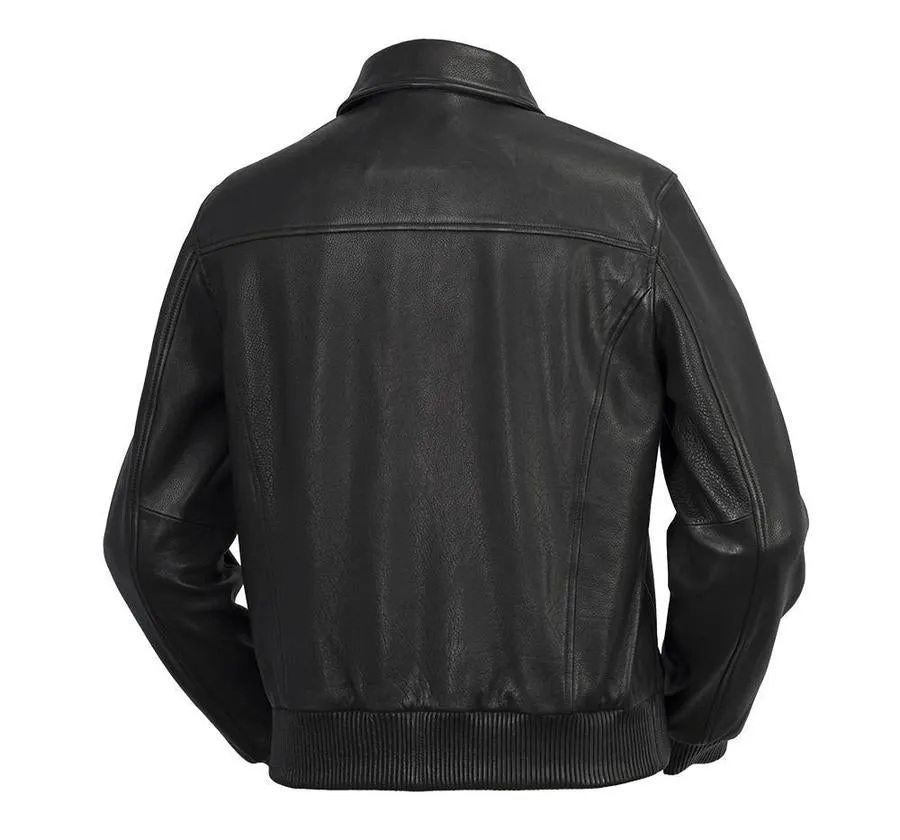 CASTOR - MEN'S BOMBER LEATHER JACKET