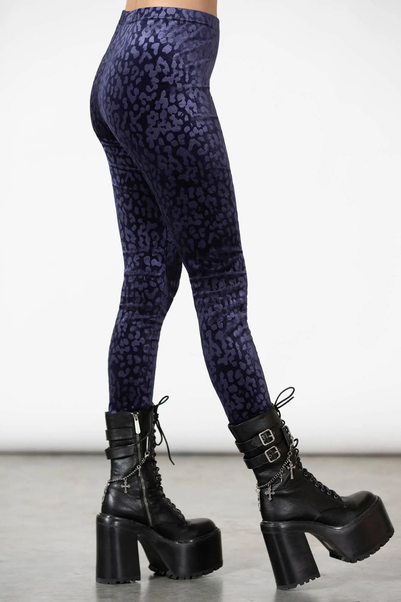 Caturday Leggings [PLUM]