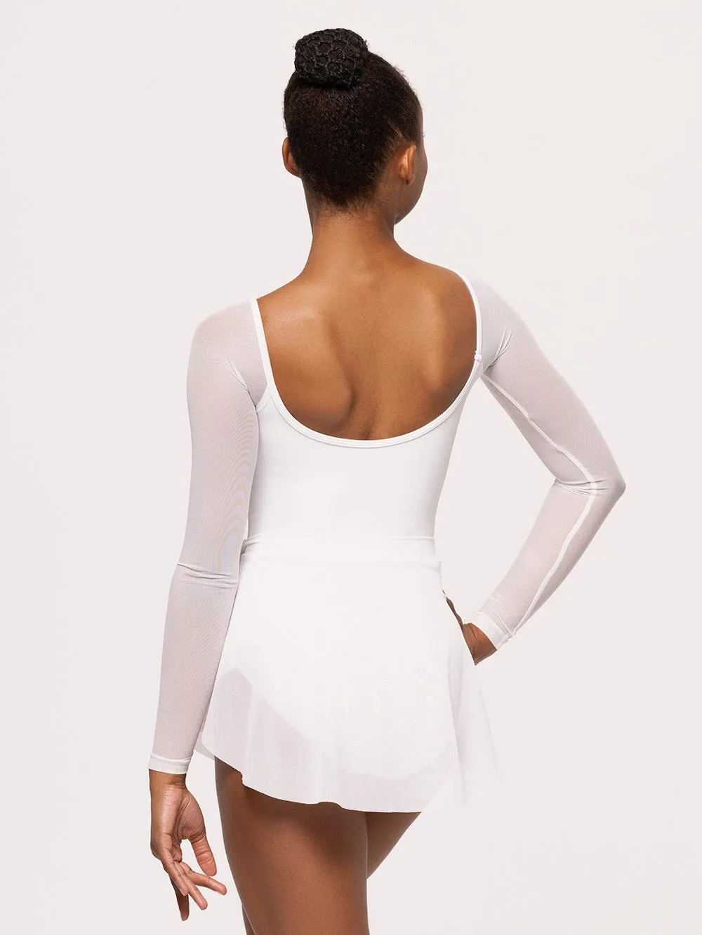 Celine Long Sleeve Kids White Leotard RTW