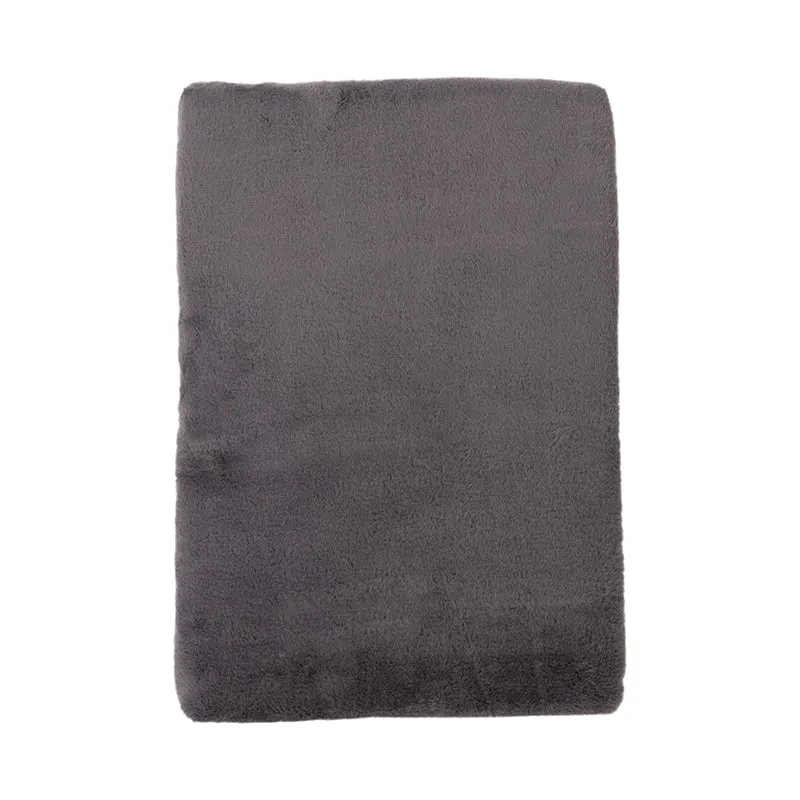 Charcoal Faux Fur Crate Mat